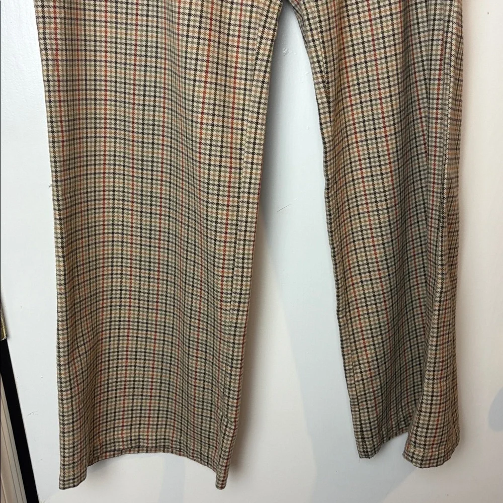 Sundance Womens 14 Brewster Plaid Wide Leg Brown High Waist